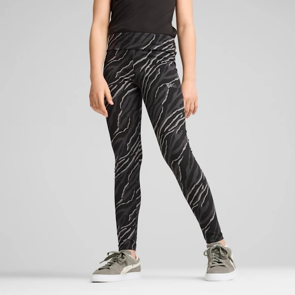 ¡PUMA ESS+ Animal! Leggings para niños grandes: ¡Un rugido de estilo salvaje y comodidad inigualable!